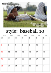 October baseball calendar