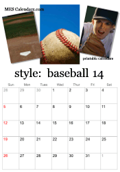 printable baseball calendar