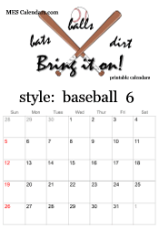 June baseball calendar