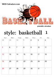 January basketball calendar