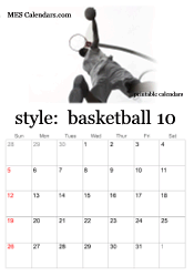 October basketball calendar