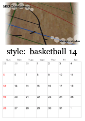 printable basketball calendar