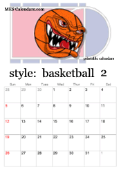 February basketball calendar