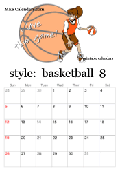 August basketball calendar