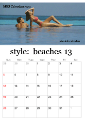 full year beach photo calendar