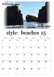 2025 beach photo calendar