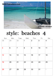 April beach photo calendar