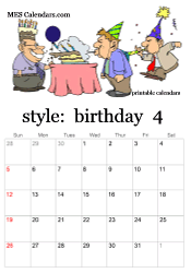April birthday calendar