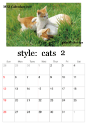 February kitten calendar