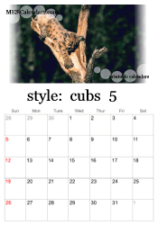 May big cats calendar
