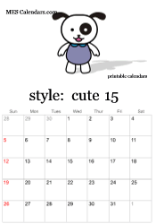 2025 cute character calendar