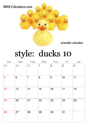 October duckling calendar