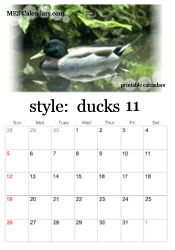 November duckling calendar