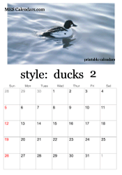 February duckling calendar