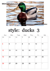 March duckling calendar