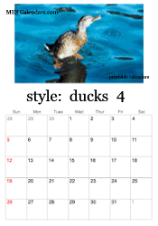April duckling calendar