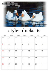 June duckling calendar