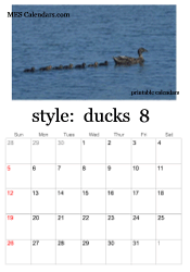 August duckling calendar