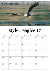 October eagle photo calendar