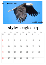 printable eagle photo calendar