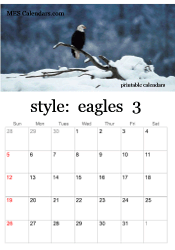 March eagle photo calendar