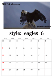 June eagle photo calendar