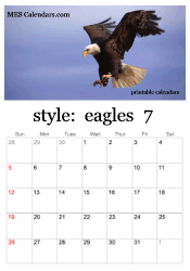 July eagle photo calendar