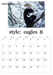 August eagle photo calendar