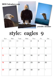 September eagle photo calendar