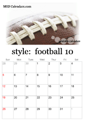 October football calendar