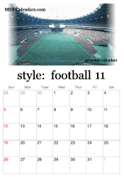 November football calendar
