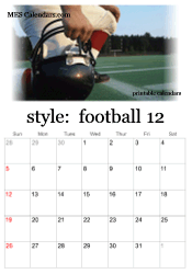 December football calendar