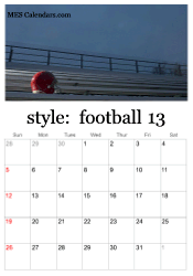 full year football calendar
