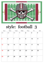 March football calendar