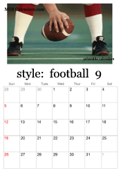 September football calendar