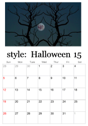 2025 Halloween calendar
