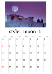 January moon calendar