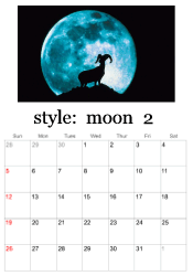 February moon calendar