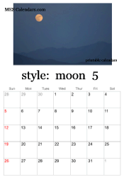 May moon calendar