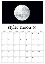 August moon calendar