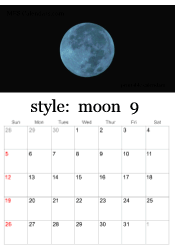 September moon calendar