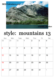 full year mountain calendar