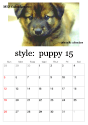 2025 puppy photo calendar