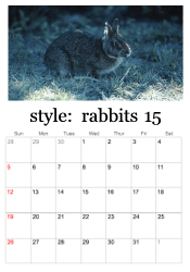 2024 bunny rabbit calendar