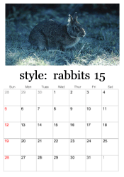 2025 bunny rabbit calendar