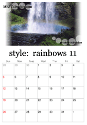 November rainbow calendar