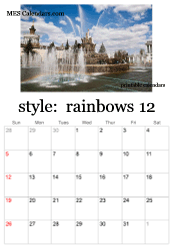 December rainbow calendar