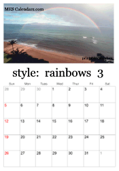 March rainbow calendar