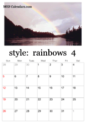 April rainbow calendar