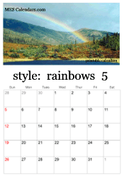 May rainbow calendar